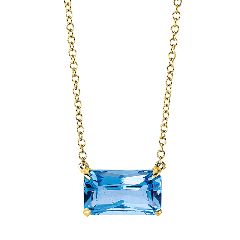 Collier mit Topas  aus 750/-18 Karat Gelbgold  