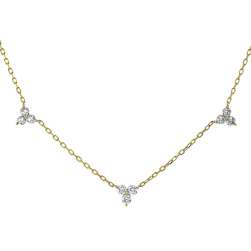 Collier    aus 750/-18 Karat Gelbgold mit 21 Diamanten 0