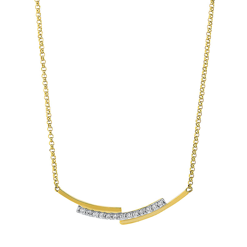 Collier    aus 750/-18 Karat Gelbgold mit 13 Diamanten 0