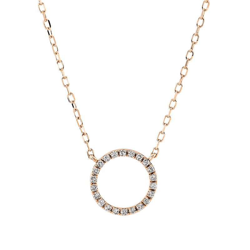 Collier    aus 750/-18 Karat Rotgold mit 22 Diamanten 0