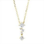 Collier    aus 750/-18 Karat Gelbgold mit 5 Diamanten 0