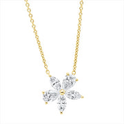 Collier    aus 750/-18 Karat Gelbgold mit 5 Diamanten 0