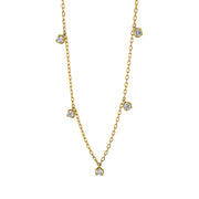 Collier    aus 750/-18 Karat Gelbgold mit 5 Diamanten 0