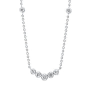 Collier    aus 750/-18 Karat Weißgold mit 7 Diamanten 0