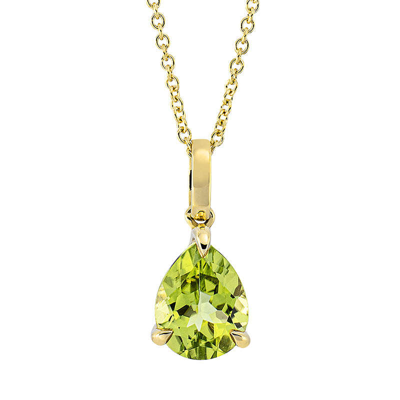Collier mit Peridot  aus 750/-18 Karat Gelbgold MPM_SKIP_FIELD 