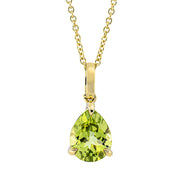 Collier mit Peridot  aus 750/-18 Karat Gelbgold  