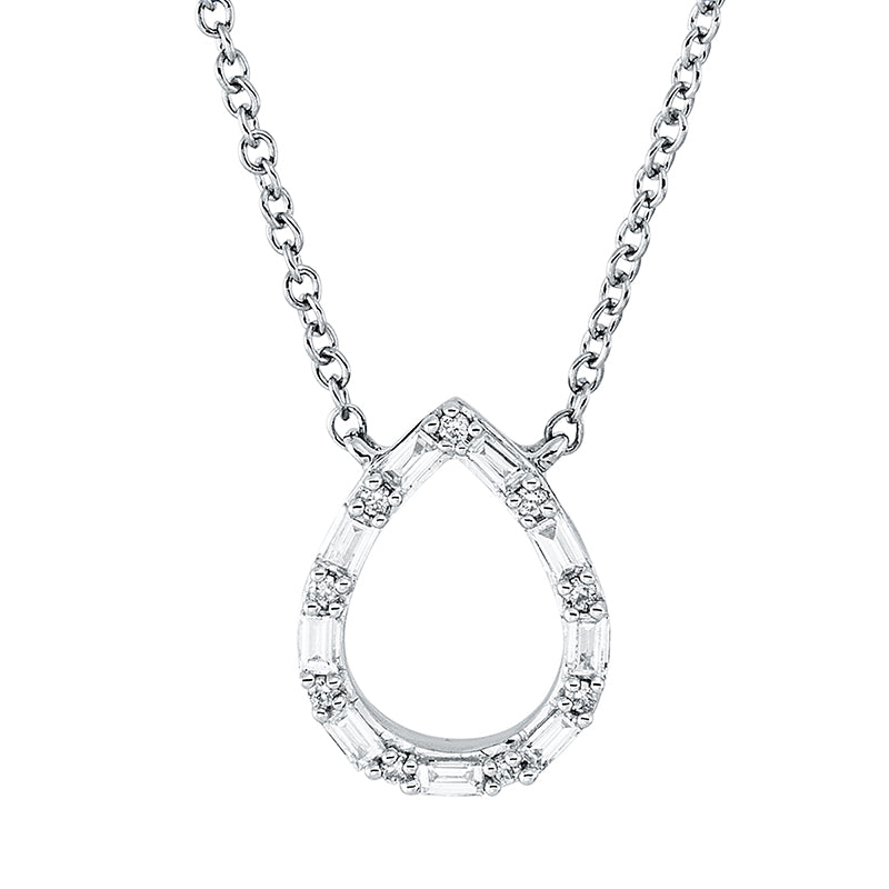 Collier    aus 750/-18 Karat Weißgold mit 18 Diamanten 0