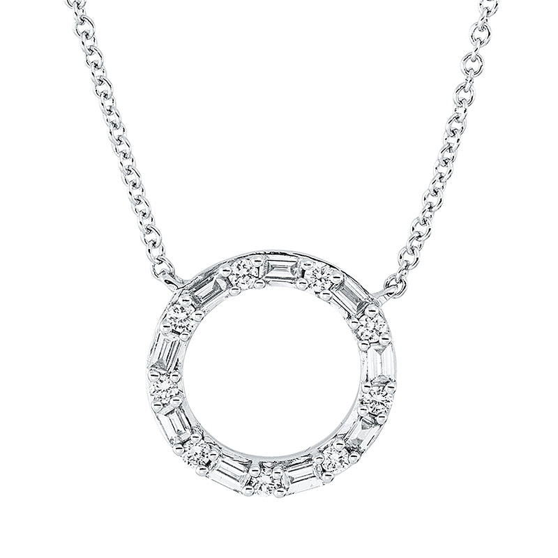 Collier    aus 750/-18 Karat Weißgold mit 18 Diamanten 0
