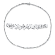 Collier    aus 750/-18 Karat Weißgold mit 180 Diamanten 3