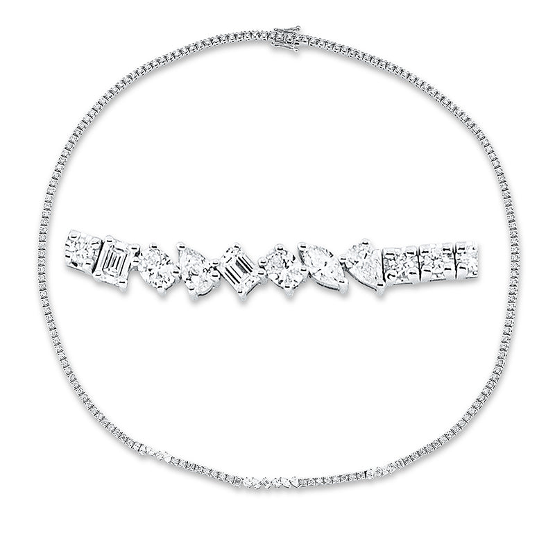 Collier    aus 750/-18 Karat Weißgold mit 180 Diamanten 3