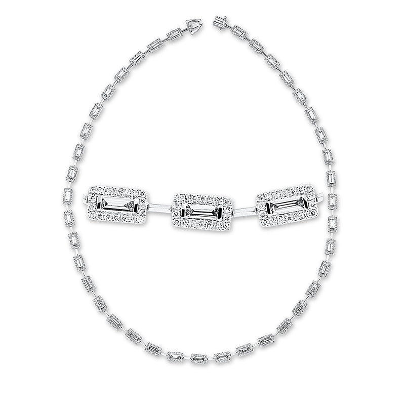 Collier    aus 750/-18 Karat Weißgold mit 760 Diamanten 6