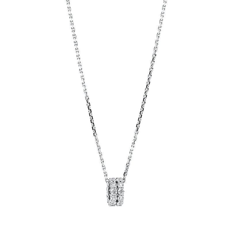 Collier    aus 750/-18 Karat Weißgold mit 22 Diamanten 0