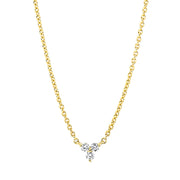 Collier    aus 750/-18 Karat Gelbgold mit 3 Diamanten 0