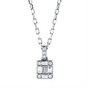 Collier    aus 750/-18 Karat Weißgold mit 12 Diamanten 0