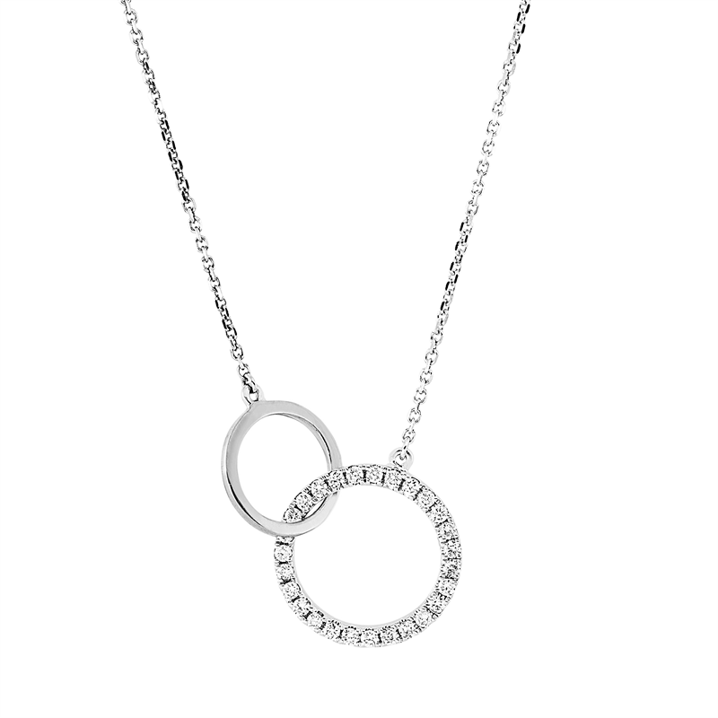 Collier    aus 750/-18 Karat Weißgold mit 27 Diamanten 0