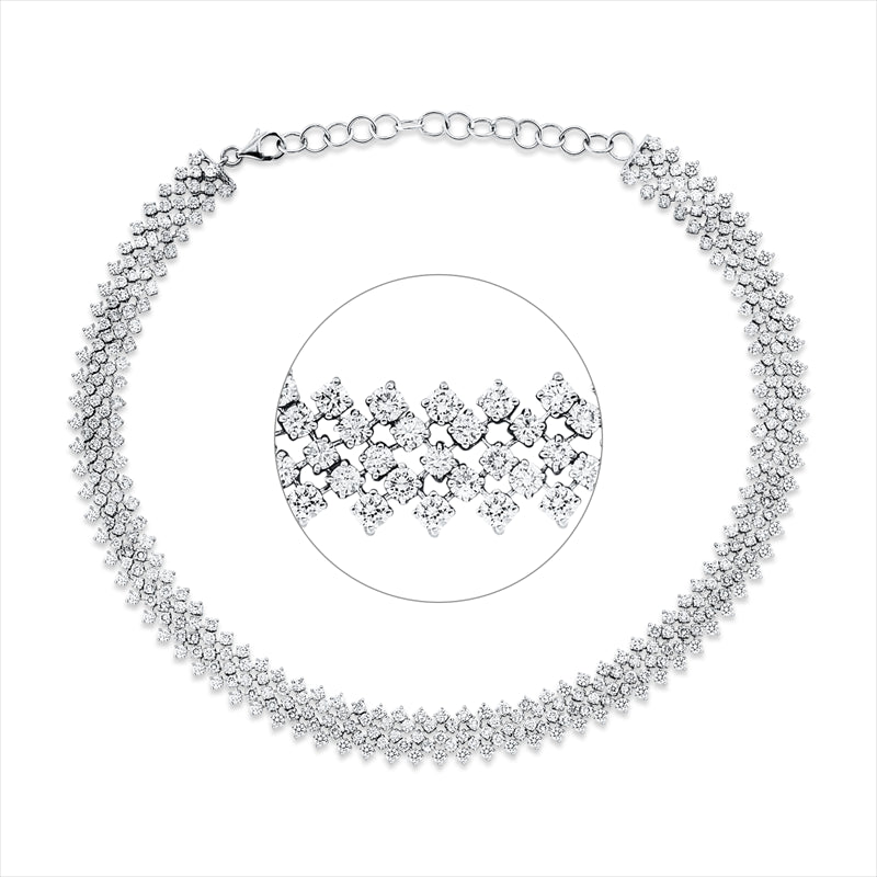 Collier    aus 750/-18 Karat Weißgold mit 368 Diamanten 10