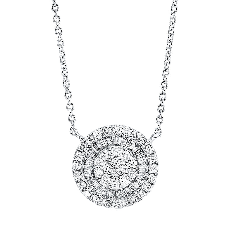 Collier    aus 750/-18 Karat Weißgold mit 66 Diamanten 0