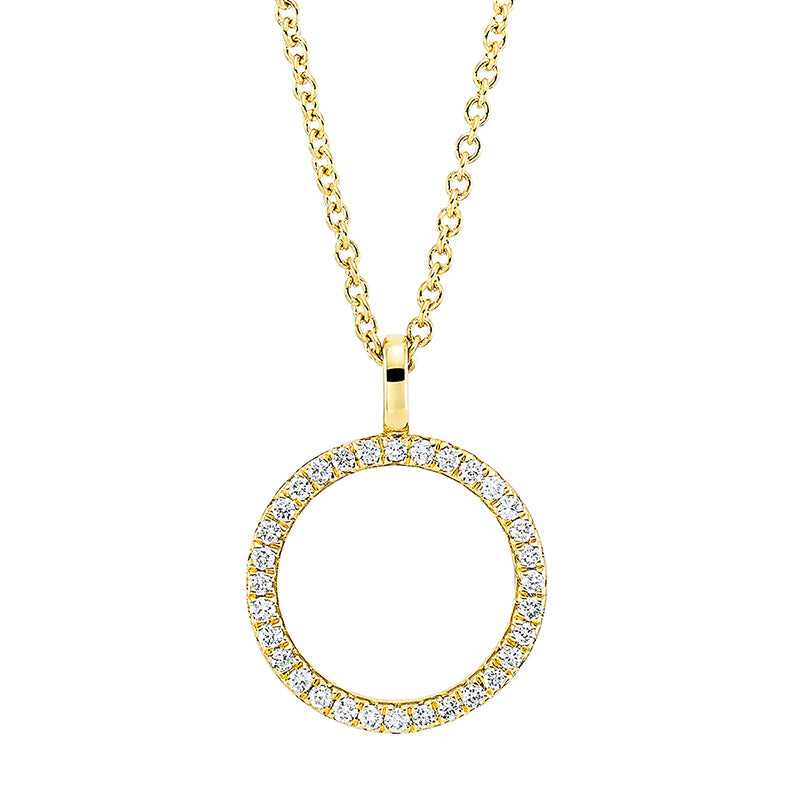 Collier    aus 750/-18 Karat Gelbgold mit 32 Diamanten 0