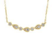 Collier    aus 750/-18 Karat Gelbgold mit 10 Diamanten 0
