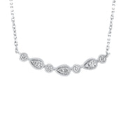 Collier    aus 750/-18 Karat Weißgold mit 10 Diamanten 0