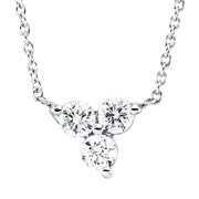 Collier    aus 585/-14 Karat Weißgold mit 3 Diamanten 0