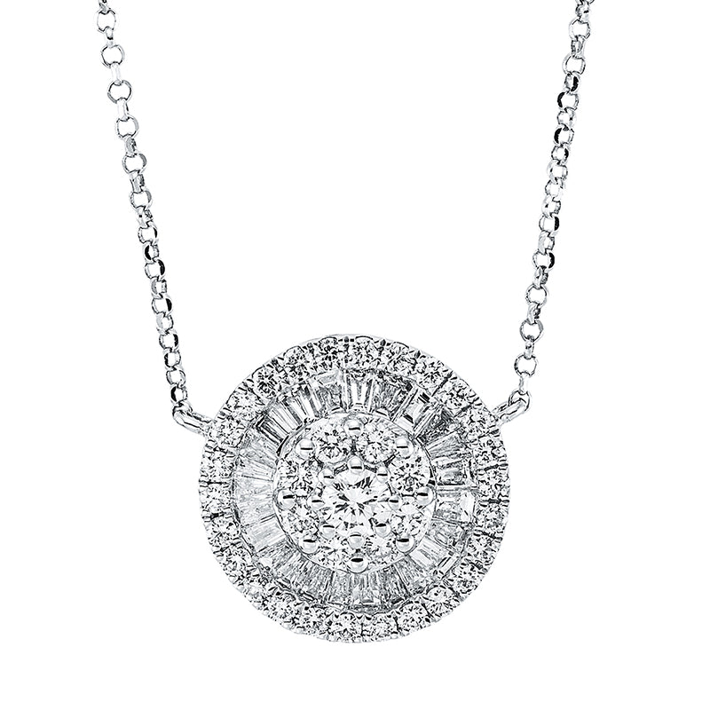 Collier    aus 750/-18 Karat Weißgold mit 60 Diamanten 0