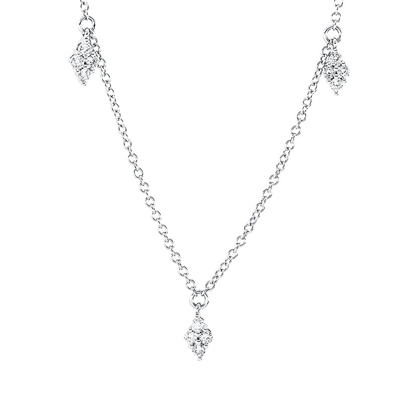 Collier    aus 750/-18 Karat Weißgold mit 20 Diamanten 0