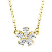 Collier    aus 750/-18 Karat Gelbgold mit 5 Diamanten 0