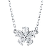 Collier    aus 750/-18 Karat Weißgold mit 5 Diamanten 0