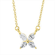 Collier    aus 750/-18 Karat Gelbgold mit 4 Diamanten 0