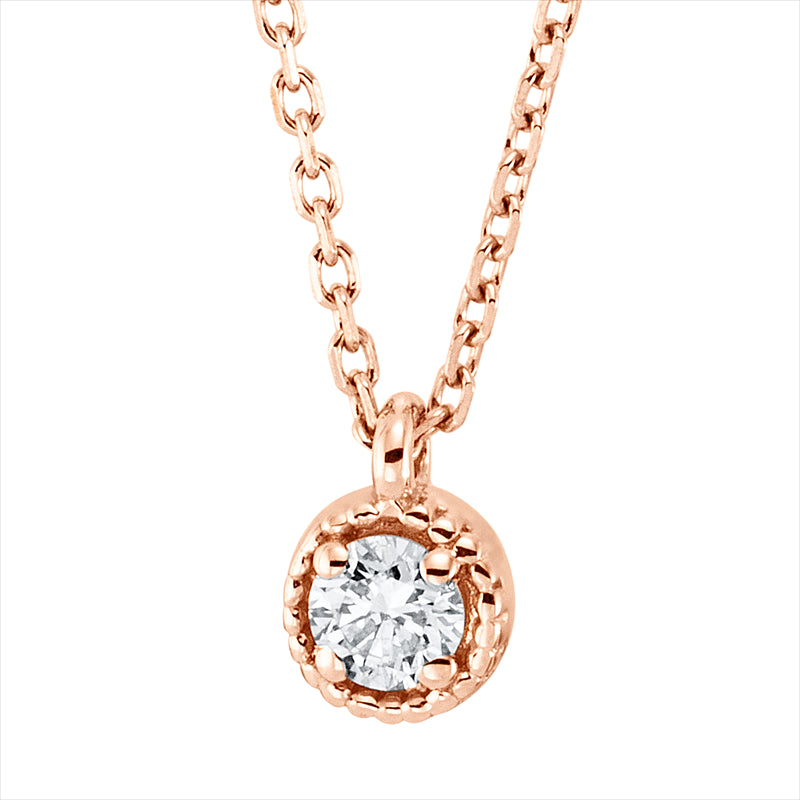 Collier - Solitaire aus Gold mit Diamant - 4L641