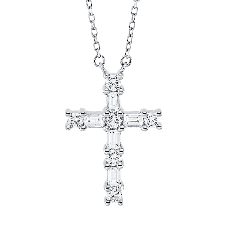 Collier    aus 750/-18 Karat Weißgold mit 11 Diamanten 0