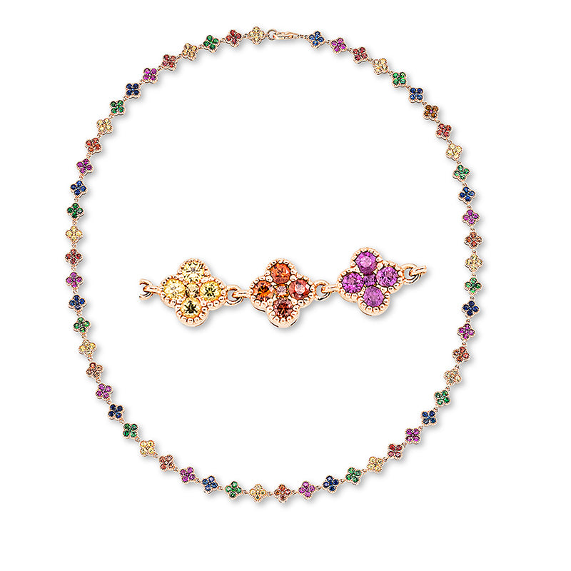 Collier mit Saphir  aus 750/-18 Karat Rotgold MPM_SKIP_FIELD 