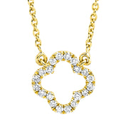 Collier    aus 750/-18 Karat Gelbgold mit 20 Diamanten 0