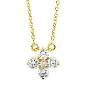 Collier    aus 750/-18 Karat Gelbgold mit 5 Diamanten 0
