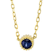 Collier mit Saphir  aus 750/-18 Karat Gelbgold  