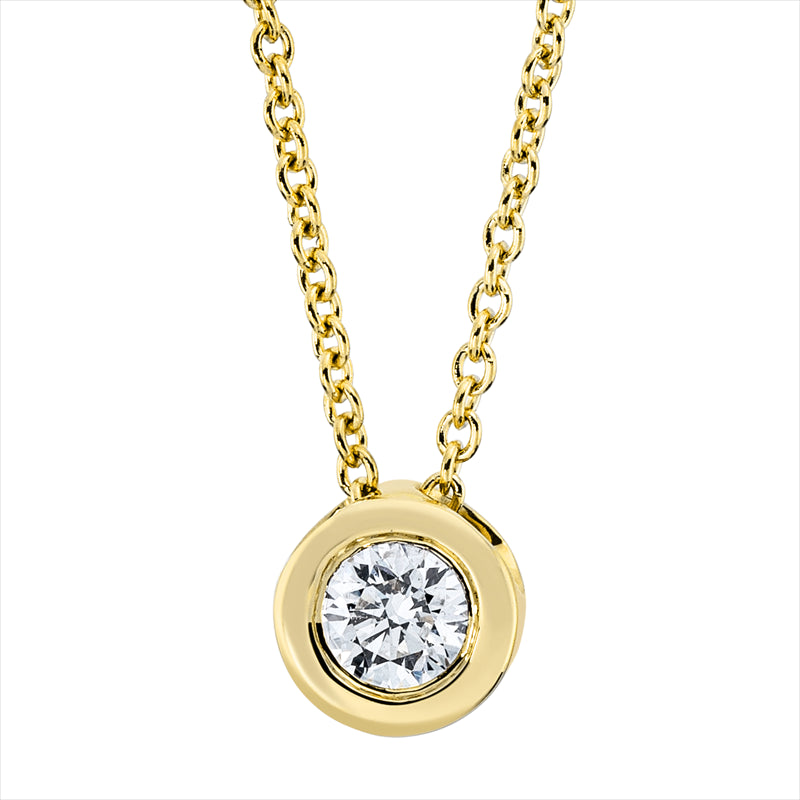 Collier    aus 750/-18 Karat Gelbgold mit 1 Diamant 0