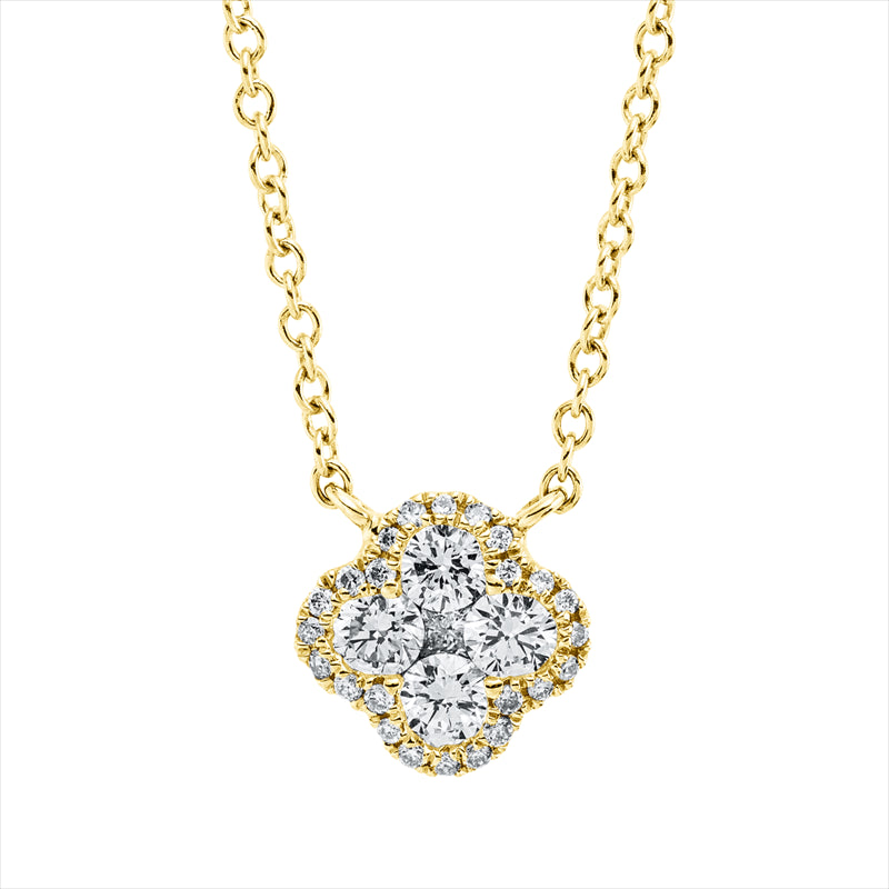 Collier    aus 750/-18 Karat Gelbgold mit 29 Diamanten 0