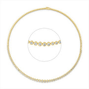 Collier    aus 750/-18 Karat Gelbgold mit 55 Diamanten 3