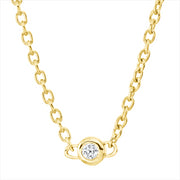 Collier    aus 750/-18 Karat Gelbgold mit 5 Diamanten 0