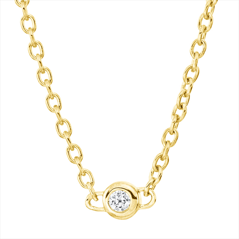 Collier    aus 750/-18 Karat Gelbgold mit 5 Diamanten 0