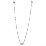 Collier    aus 750/-18 Karat Weißgold mit 5 Diamanten 0