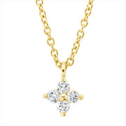 Collier    aus 750/-18 Karat Gelbgold mit 4 Diamanten 0