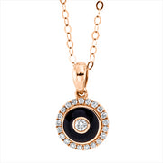 Collier    aus 750/-18 Karat Rotgold mit 22 Diamanten 0