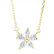 Collier    aus 750/-18 Karat Gelbgold mit 5 Diamanten 0