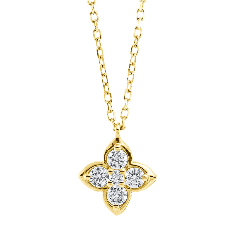 Collier    aus 750/-18 Karat Gelbgold mit 5 Diamanten 0