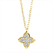 Collier    aus 750/-18 Karat Gelbgold mit 5 Diamanten 0