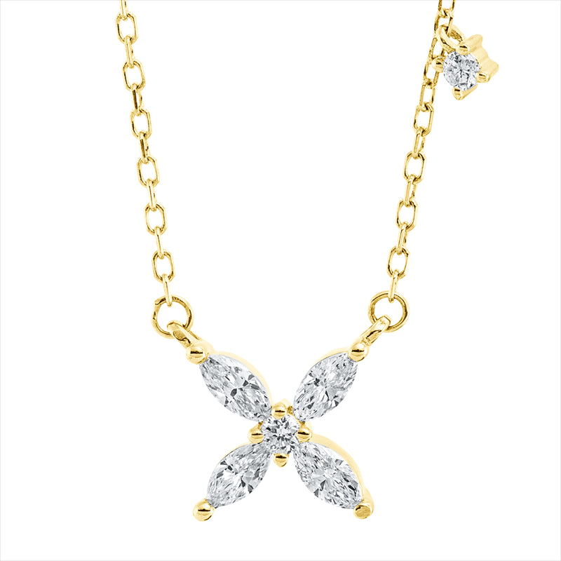 Collier    aus 750/-18 Karat Gelbgold mit 6 Diamanten 0