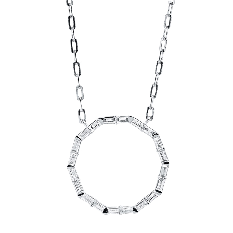 Collier    aus 750/-18 Karat Weißgold mit 20 Diamanten 0