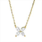 Collier    aus 750/-18 Karat Gelbgold mit 4 Diamanten 0